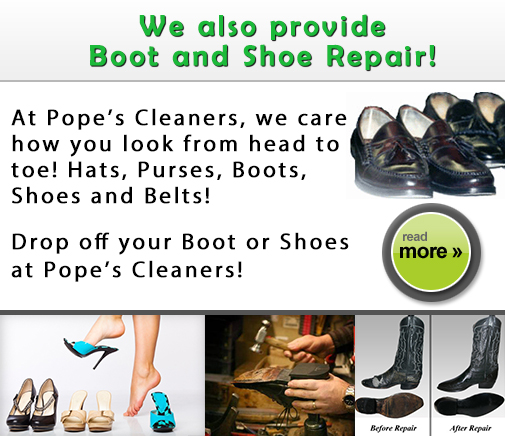 Now offering shoe, boot and belt repair